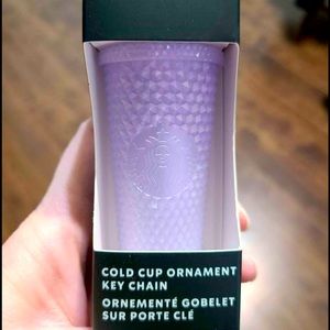 Starbucks Icy Bling light Purple iridescent Studded Tumbler Ornament keychain